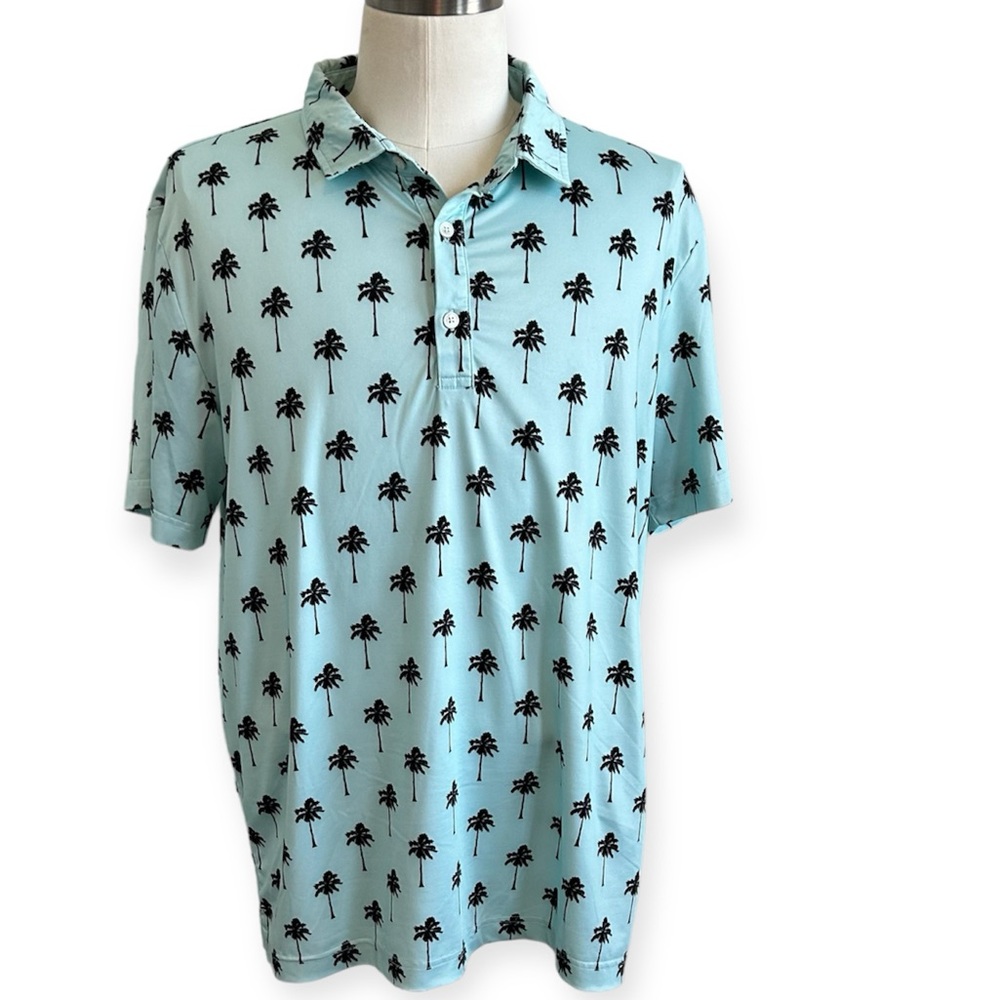 For the birds Breasy men’s XL Palm tree polo shirt